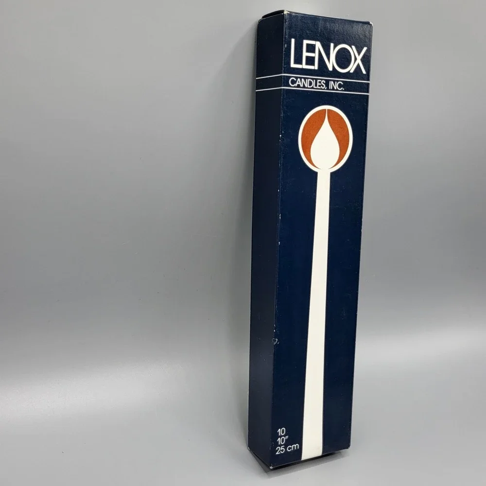 Lenox Taper Candles 10 Inch Vintage Boxed Set of 10 Blue 512-0335